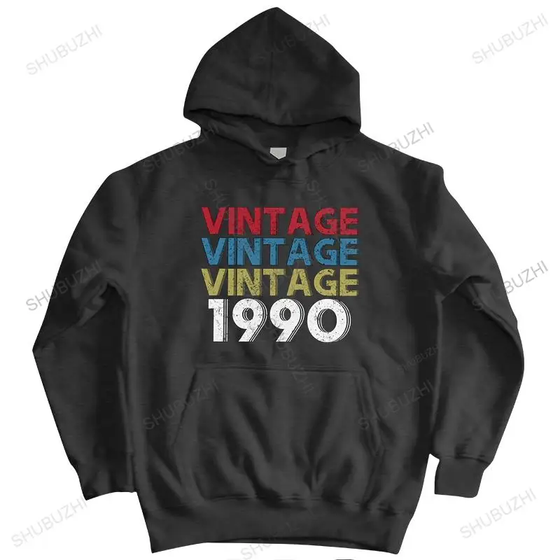 Retro Vintage 1990 jacket Men Cotton Fashion hoody 32th 32 Years Old Birthday Gift sweatshirt Tops Anniversary drop shipping