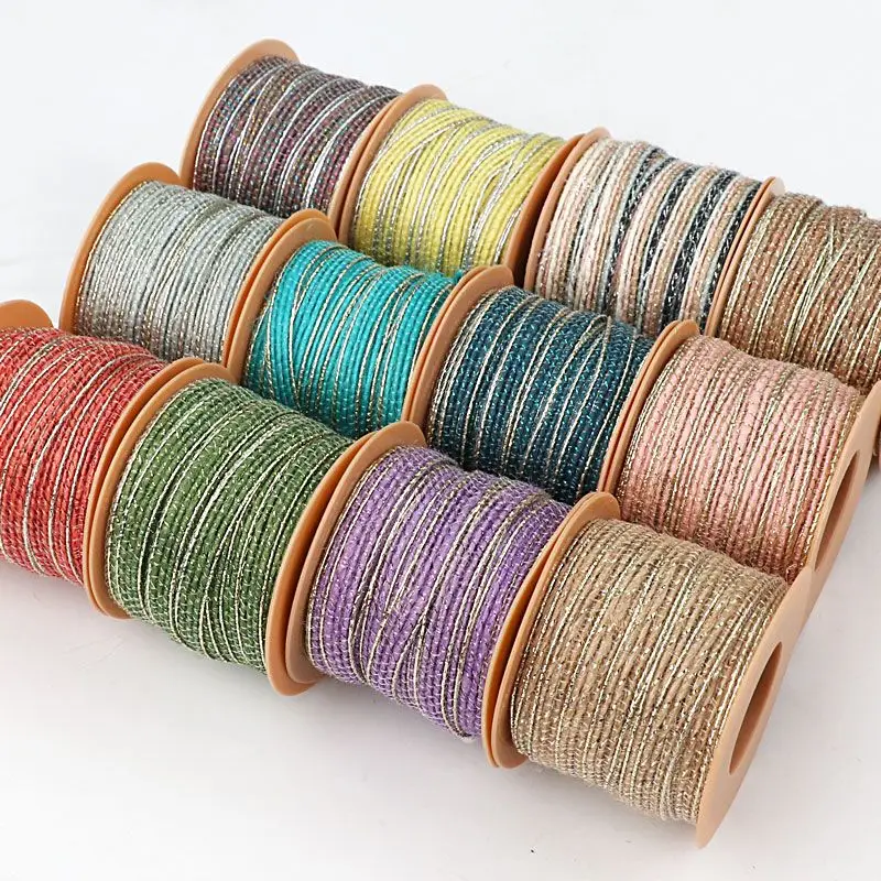 

Gift West Point Packaging ,Width 7mm Length 10m Log Color Handmade Natural Fish Silk Lace Hemp Rope Decorative Bandwidth Linen