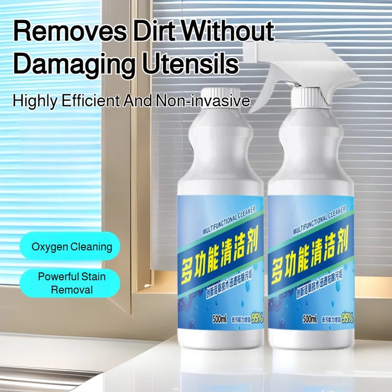 

Multi-Purpose Cleaner Powerful Grease Remover for Bathroom Kitchen Toilet All-Purpose Stain Degreaser Household Cleaning Spray