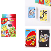 Genuine In Stock Game Anime Cartoon Uno Flip! Pokemon Pikachu Figure Pattern Family Funny Entertainment Uno Cards Games Gifts