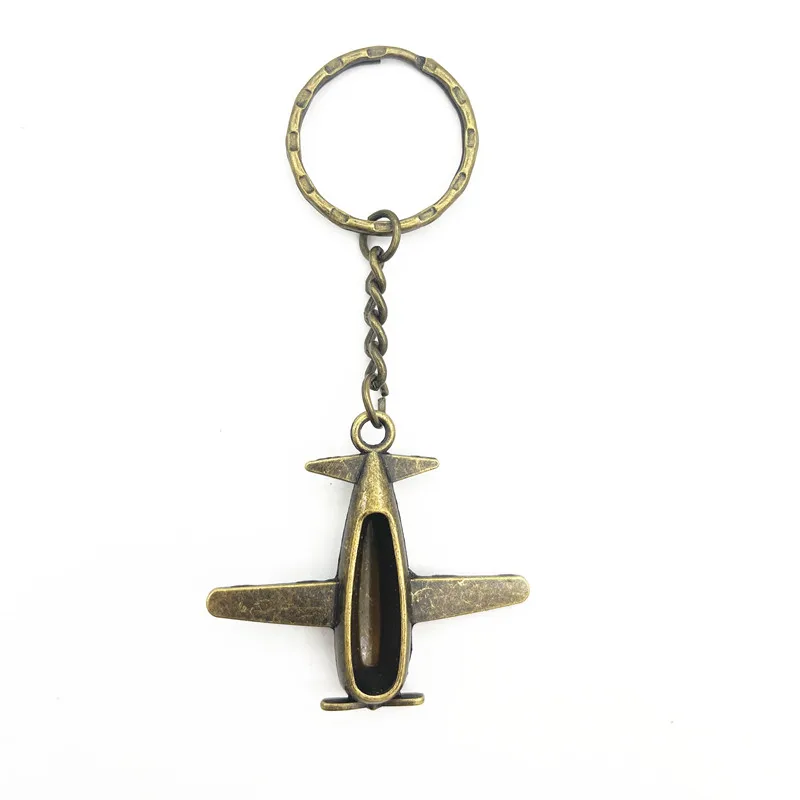 50pcs/lot DIY Wedding Favors and Gifts for Guests Party Souvenirs Antique Bronze Color Metal Vintage Airplane Key chain