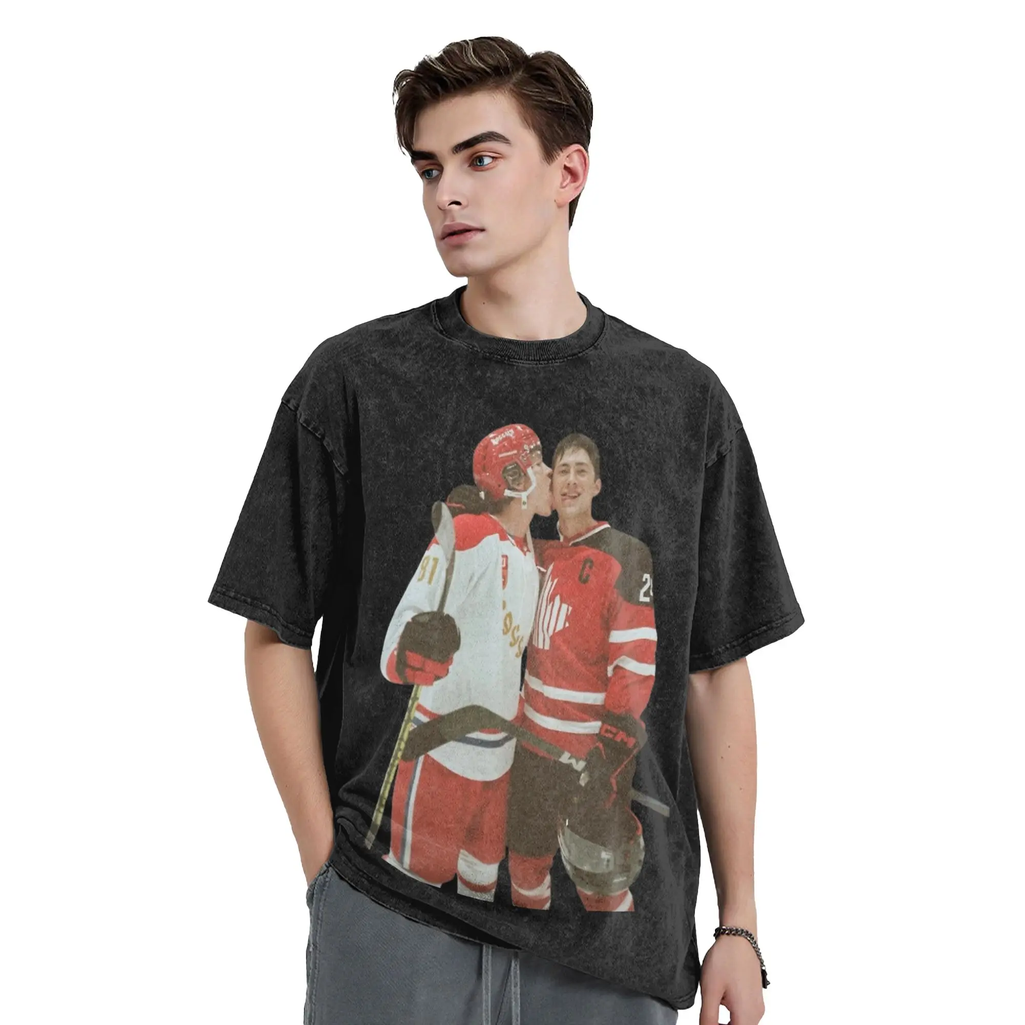 Heated Rivalry Shane Hollander Ilya Rozanov Washed T Shirts Vintage T-Shirt Tees Men Women 100% Cotton Street Graphic