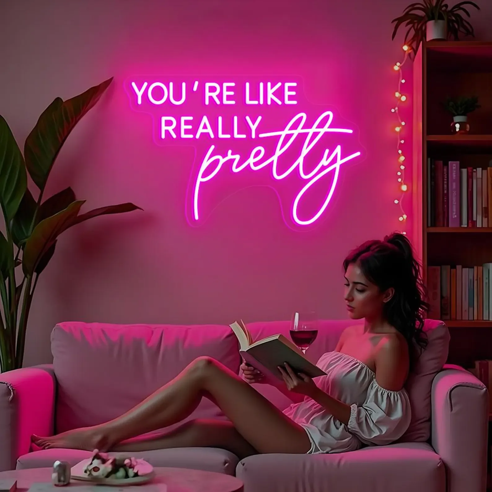 

You're Like Really Pretty Neon Sign, Salon NeonSign, Beauty Salon Home Wall Decor, Neon Bar Sign, Gift for Her