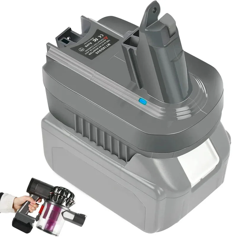 Aspirador sem Fio Adaptador de Bateria de Lítio Conversor para Dyson v6 v7 v8 Makita Dewalt Milwaukee 18v