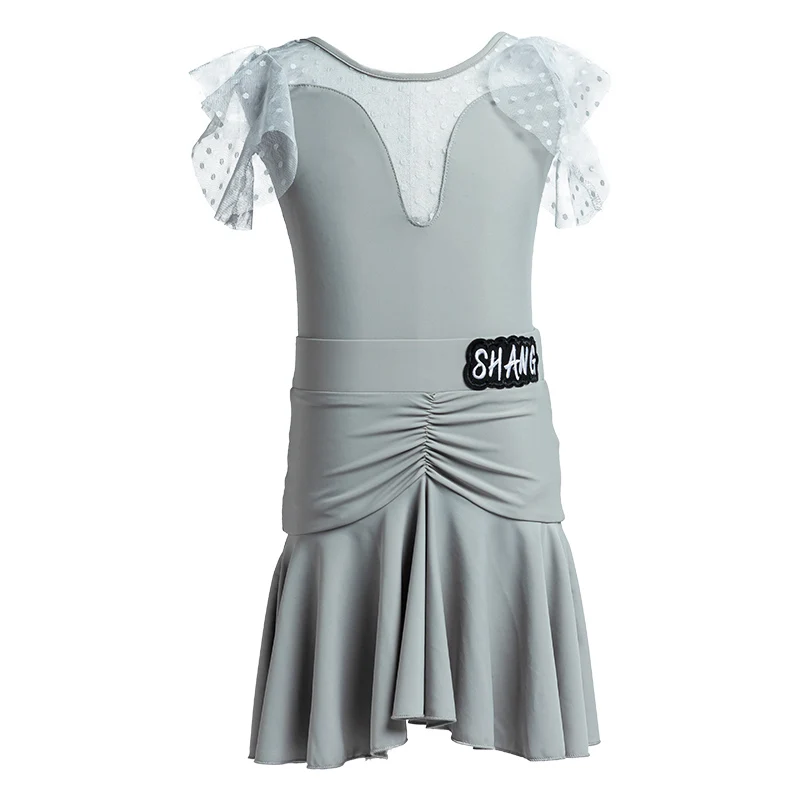 ชุดฝึกซ้อมเต้นลาตินสำหรับเด็กผู้หญิง ชุดแสดงเด็กใหม่ ชุดแข่งขันเต้นลาติน ชุดเต้นลาติน