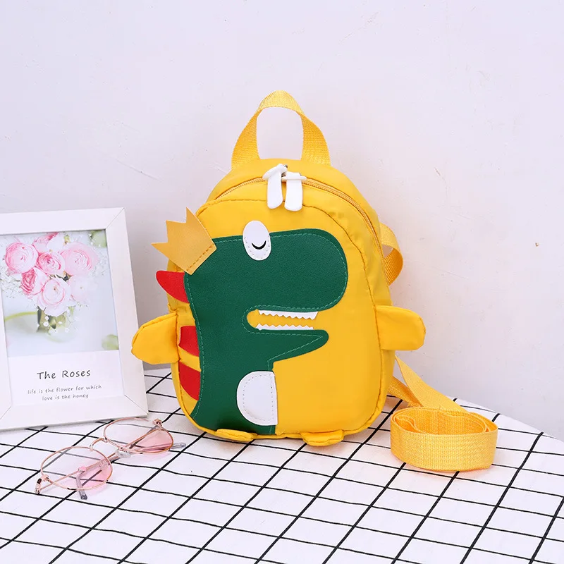 Mochila antipérdida para niños, bonita mochila de dinosaurio de dibujos animados con cuerda de tracción, correa de seguridad para bebés y niños, correa para andador