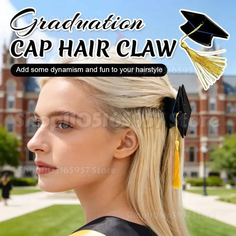 

2026 Graduation Cap Hair Claw, Graduation Cap Tassel Hair Clip, 2026 Party Favors & Accessories for Ceremony, Party & Photo
