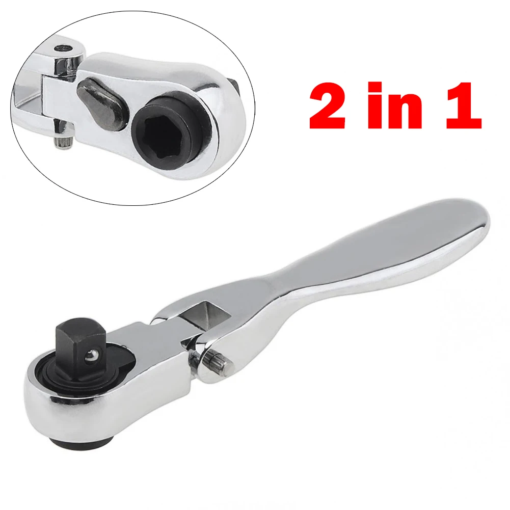 

Screwdriver Ratchet Wrench Hand Tools Hot Workshop Metric Single Wrench Socket 2 In 1 6.35mm Chrome-vanadium Steel