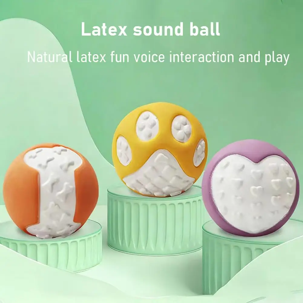 Durable Dog Toy Durable Latex Chew Toy for Small Dogs Sound-producing Teeth Grinding Toy Gum Massage Pet for Healthy Oral Care