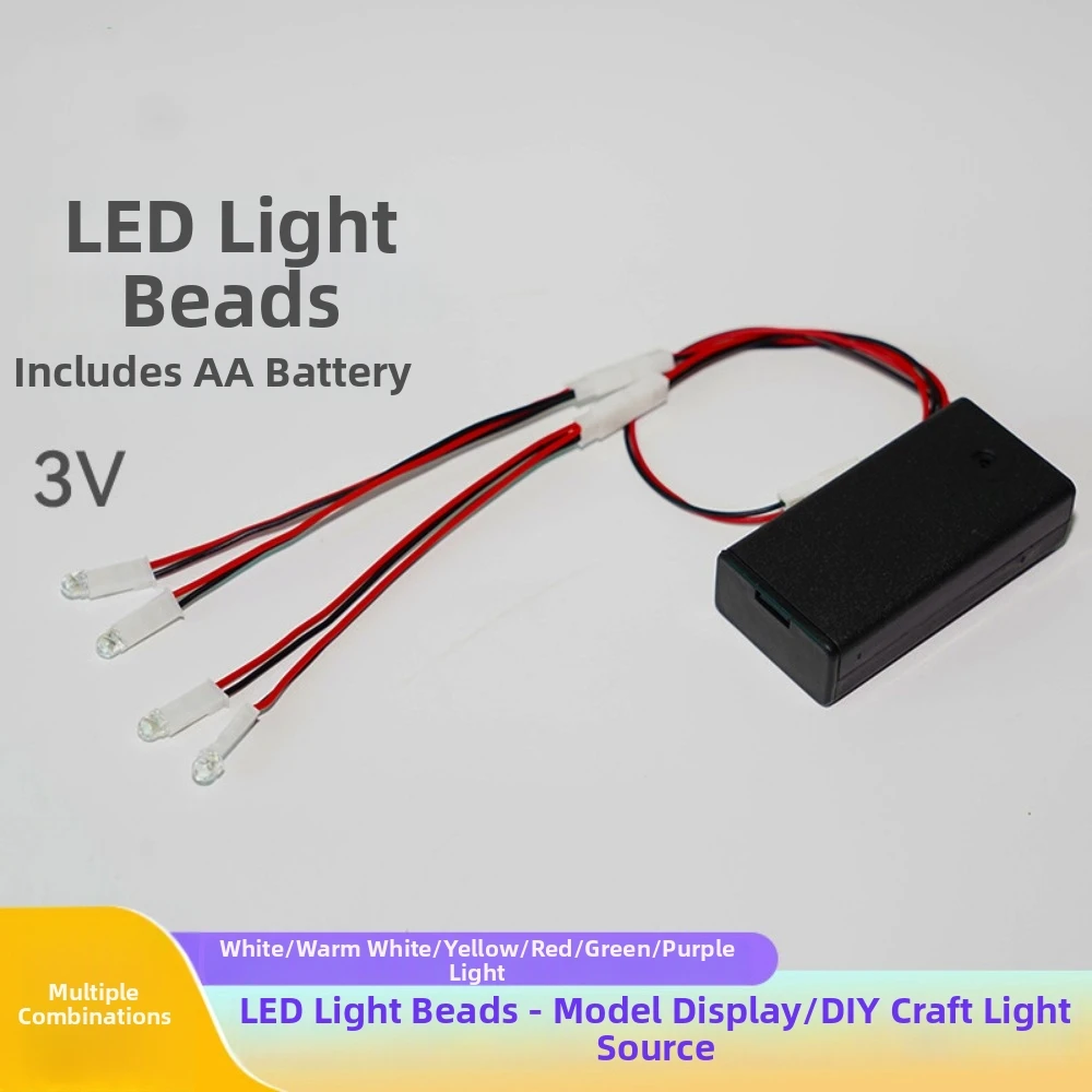 New Handmade DIY Creative Model Light Double Headed 3V Ultra Bright LED Lamp Beads Small Dollhouse Small Bulb