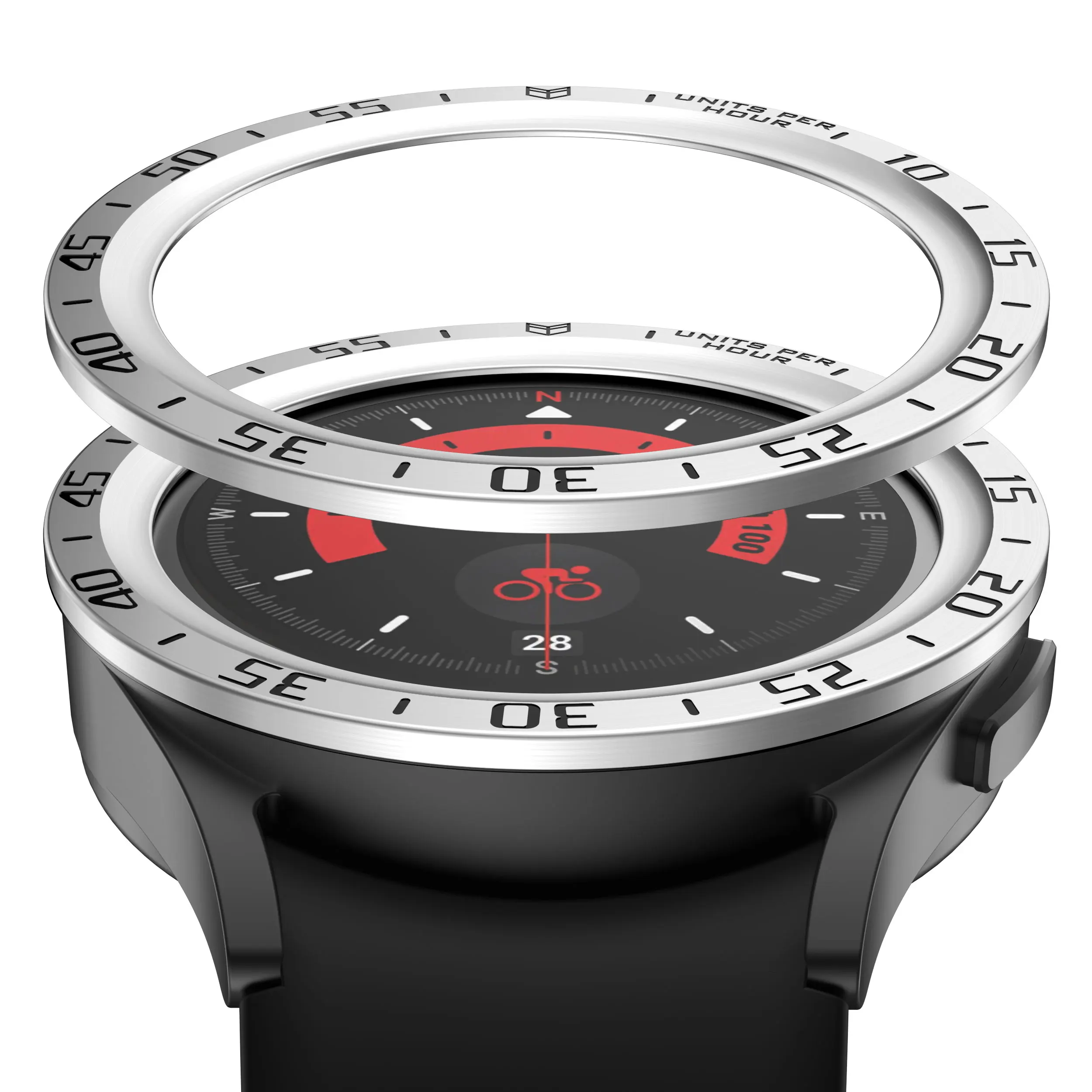 삼성 갤럭시 워치 5 프로용 스틸 베젤 링, 접착 스크래치 방지 금속 커버, 시계 보호 액세서리 용품, 45mm