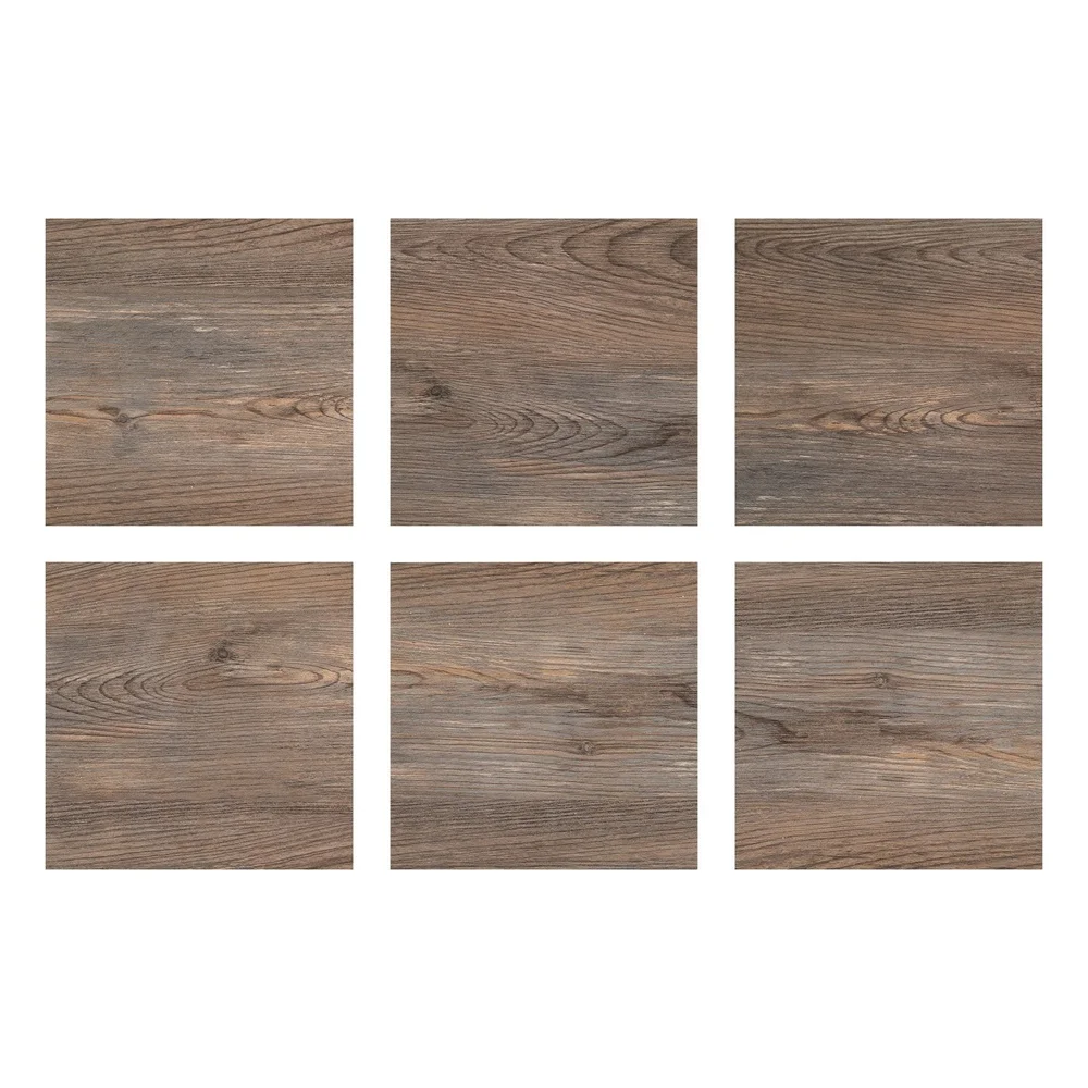 Carreaux de sol en vinyle à décoller et à coller Motifs floraux marron Résistant à l'eau Installation facile 10 pièces 12 x 12 pouces Utilisation intérieure idéale