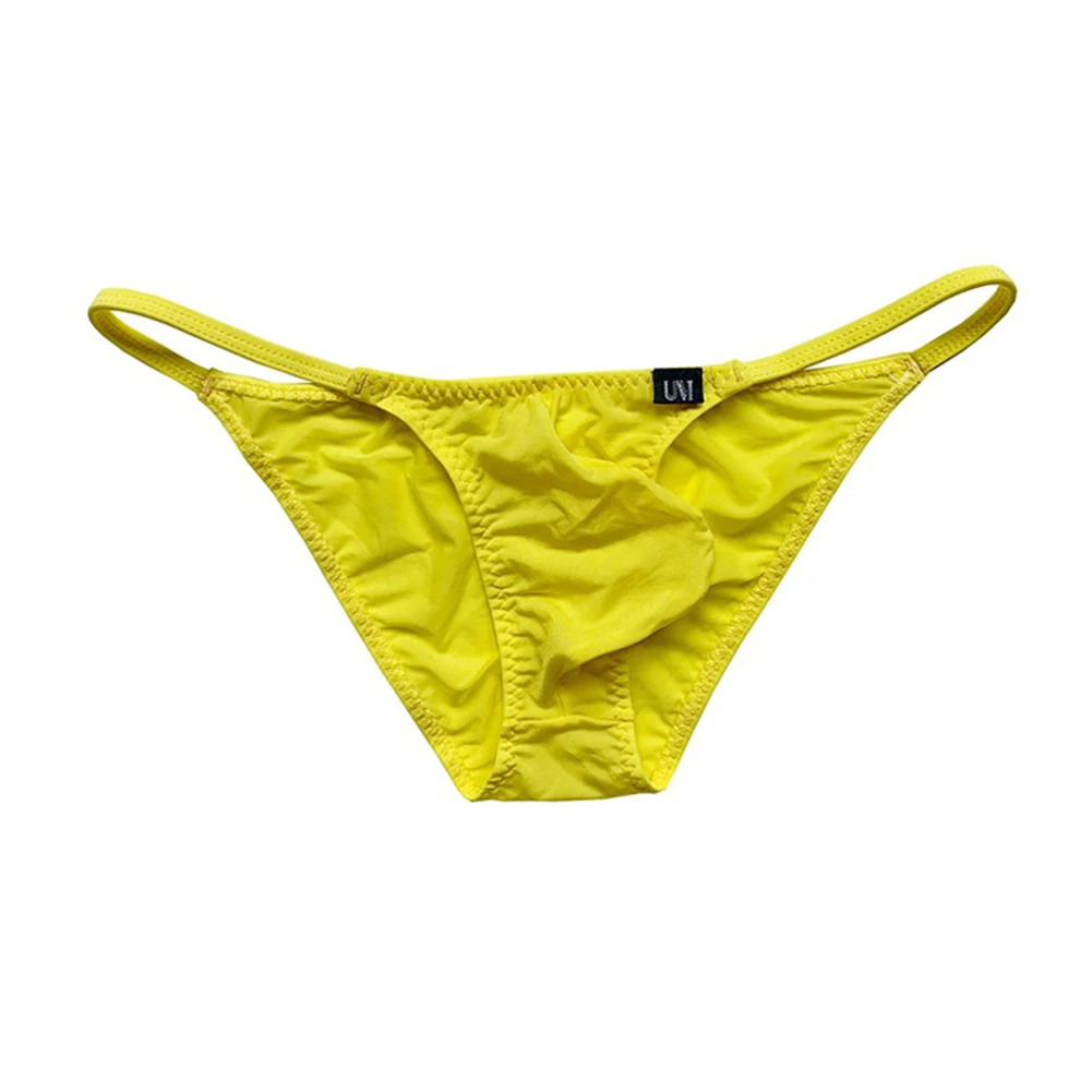 

Underwear Mens Panties 1pcs Bikini Brief Lingerie Polyester Sexy Thong Soft Pouch Solid Color Daily Breathable