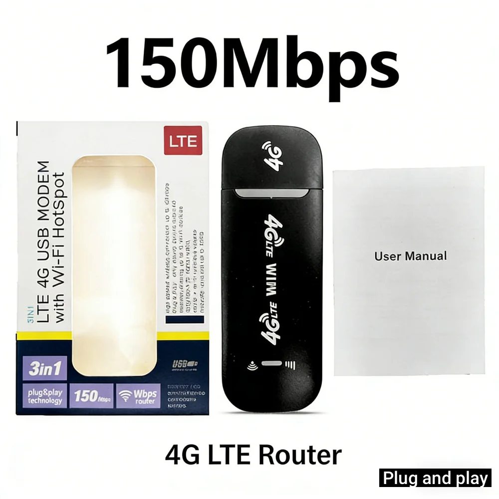 4G مودم USB Qualcomm 8916 Chip 4G FDD/3G WCDMA B1 150Mbps محول الشبكة اللاسلكية لمحول شبكة WiFi الإنترنت عالي السرعة