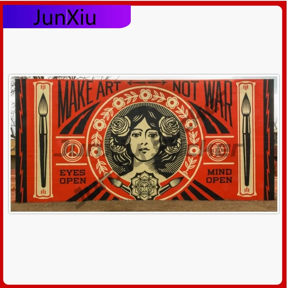 

Make Art Not War Obey Design Window Bumper Sticker Occlusion Scratch Decal V 125 Motorcycle Stickers Suv Camper Bodywork Laptop
