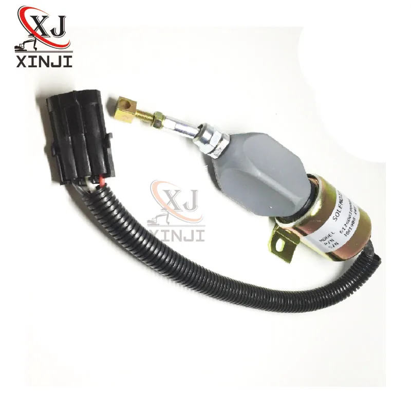Shutdown Solenoid 612600180008 1752ES 24E7UC3B1S7 1752ES 12E7UC3B1S7 For 24V  12V Excavator Engine Parts