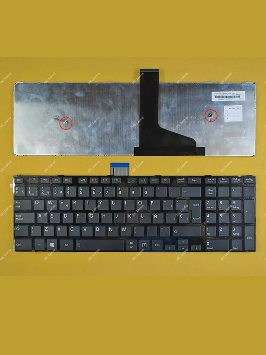 Nowy SP hiszpański Teclado klawiatura dla Toshiba Satellite C50 C50D C55 C55D C55-A serii błyszczący ramki laptopa czarny WIN8 — zdjęcie 2
