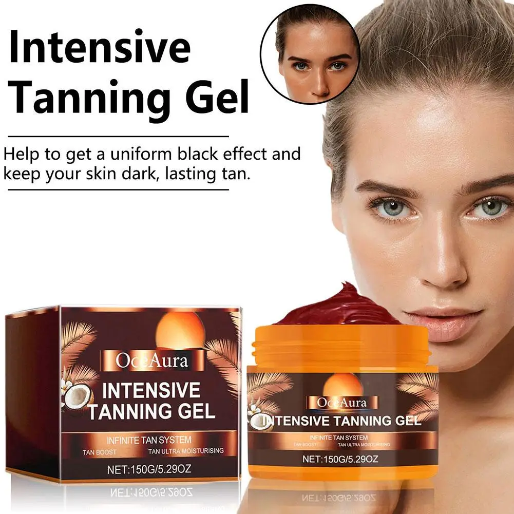 150g Intensive Tanning Gel For Self Tanner Tanning Accelerator Cream Brown Tanning Gel Sunless Tanner Tan Accelerator Body K5M9