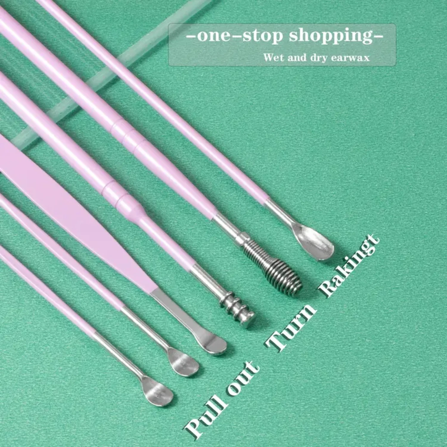 Gentle, Effective, and Durable Steel Ear Cleaning Tools Set of 6 for Optimal Ear Care - Achieve Superior Hygiene and Results wit