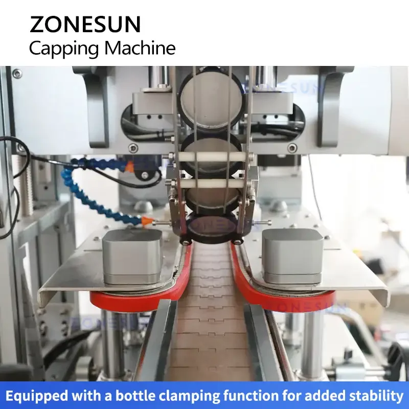 ZONESUN ZS-XG05 آلة تغطية المربى المستديرة بمحرك مؤازر أوتوماتيكي مع غطاء ختم المصعد