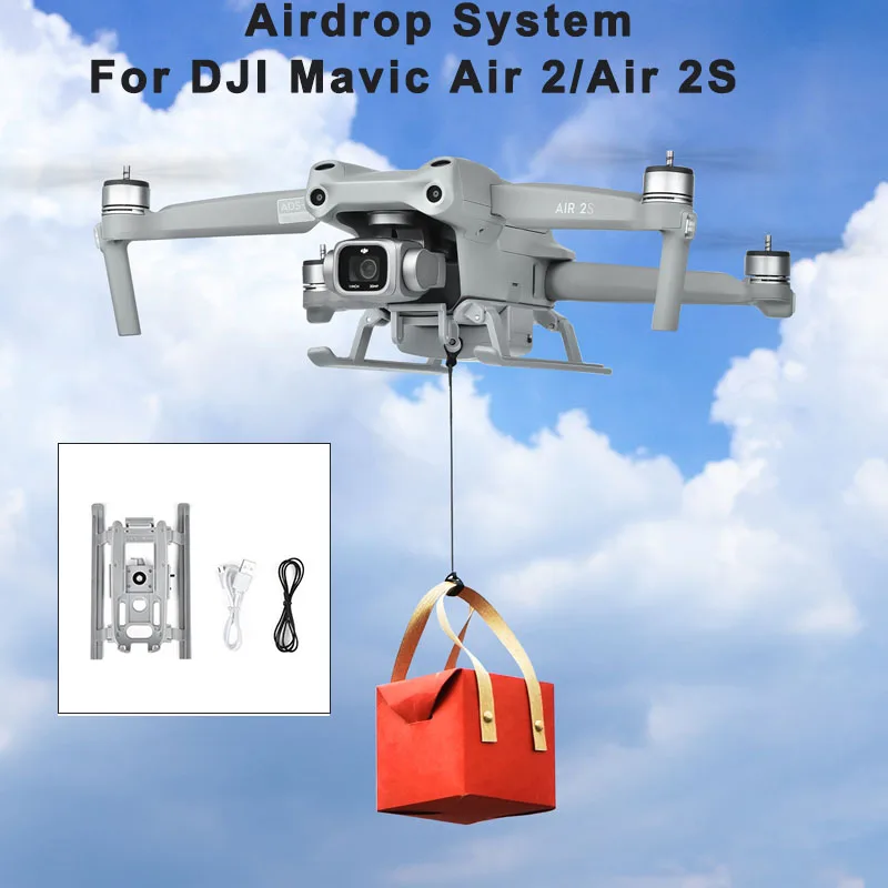 AIR 2S Payload Drone Airdropper Clip Delivery Transport Device Wedding Drone Fishing Bait Search for DJI Mavic air 2/air 2s