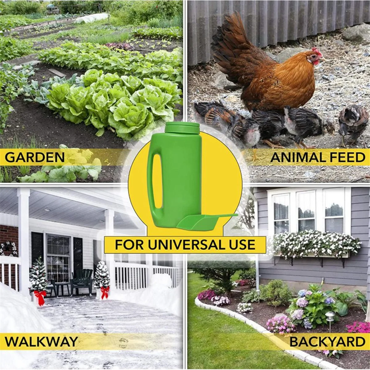 Разбрасыватель семян газона EULM, ручной шейкер для семян газона, соль для плавления льда, кальций, разбрасыватель сорняков и кормов, регулируемый