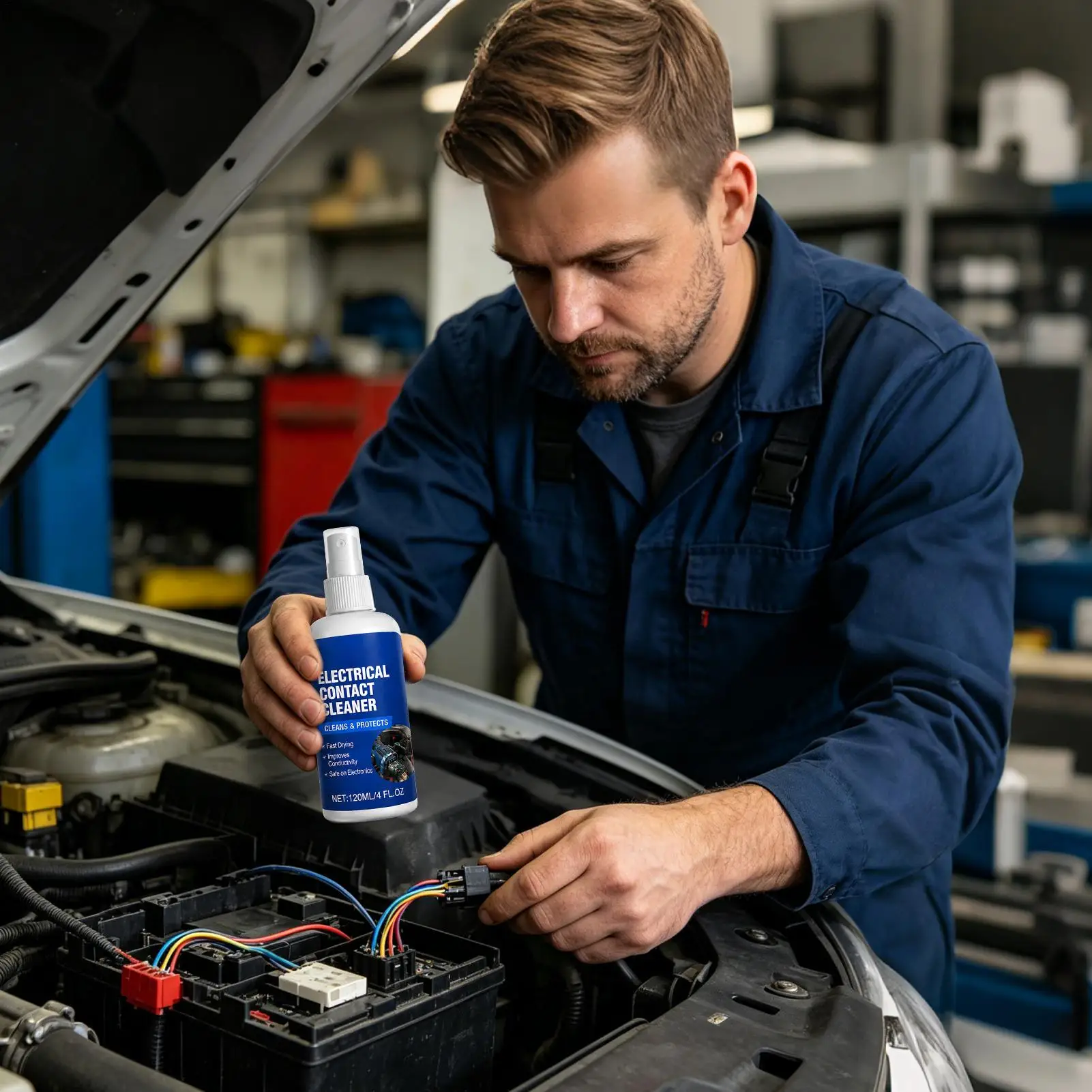 Automotive Electrical Contact Cleaner Fast-Drying Electronic Cleaner Aerosol Spray Heavy Duty Industrial Equipment Degreaser - view 2