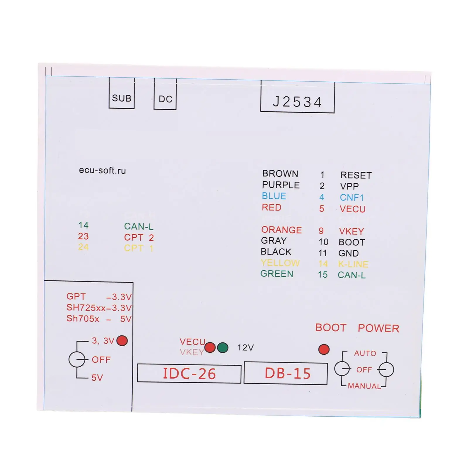 ECU Power Box 3 Switches Efficient Circuit One Button Start Flexible Cable ECU Power Box with Full Adapters for tv Boxes