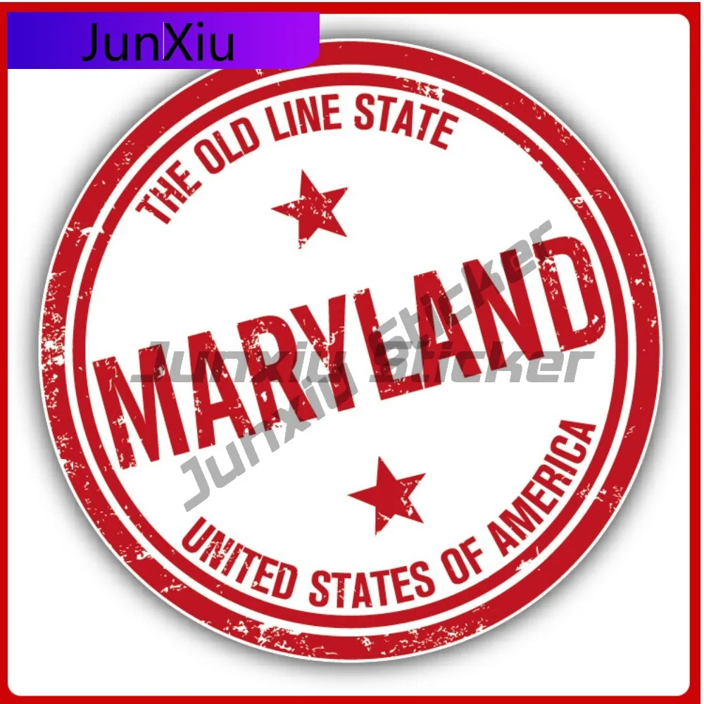 

Maryland Usa State Creative Sticker Stamp Car Decal Bumper Stickers Cute Style Window Use For Laptop S Vehicle Exterior Decor
