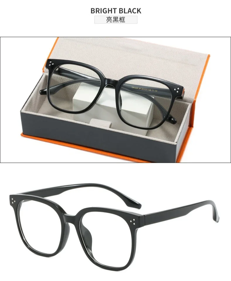 

1 Pcs 2025 New Large Square Thick Frame Eyewear - TR90 Wide Edge, Ultra-Light, Myopia-Compatible Unisex Fashion Glasses