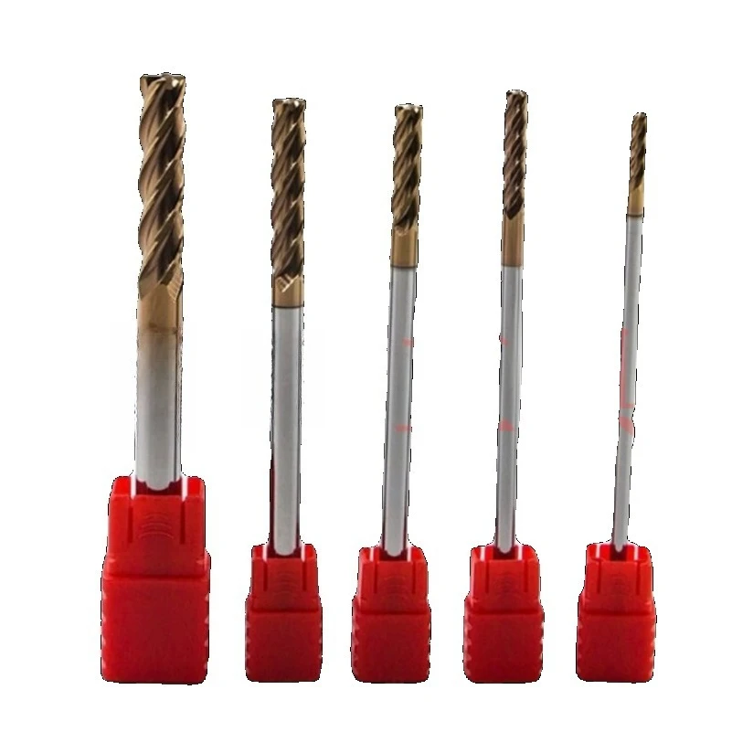 60 Degree Lengthened Tungsten Steel End Mill 4-edge Four-edge Alloy Coated Milling Cutter 19.6 19.7 19.8 19.9 * 100
