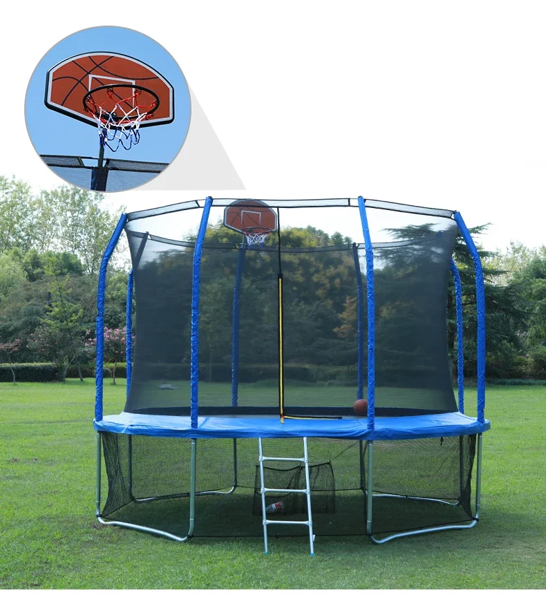 대형 어린이 야외 트램펄린 세트 (보호망 포함) - 공장 직판매, 아이들 놀이터용 재미있는 점프 안전 장비