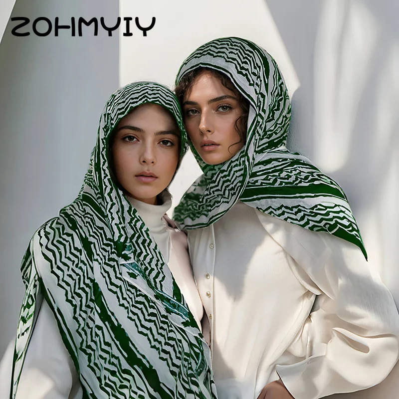 New Printed Chiffon Hijab Scarf For Women Muslim Headscarf Wraps Veils Islamic Turban Soft Breathable Muslim Hijab Shawl