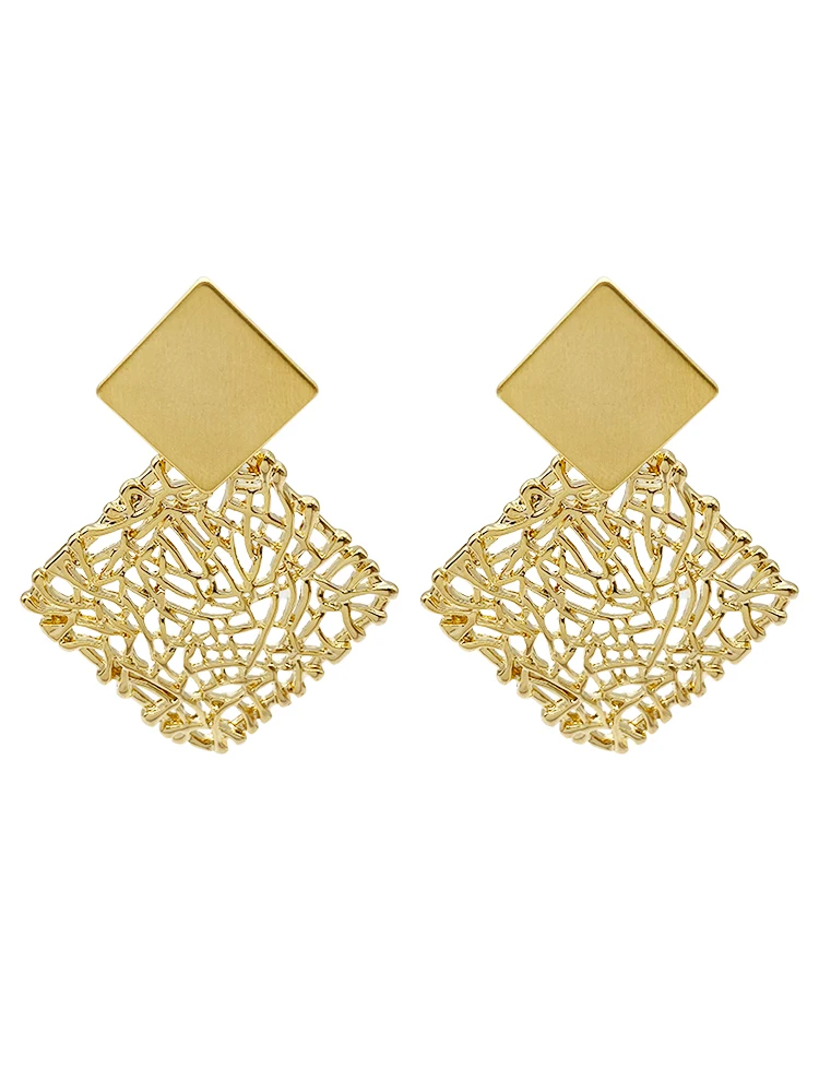 

Mesh high-end temperament cold wind earrings