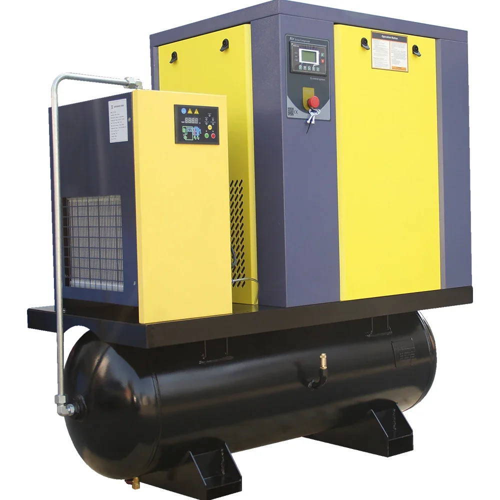 DMC Industrial Grade 20HP/15KW All-in-One Rotary Screw Air Compressor 16-20Bar with Dryer & Tank Air Cooled