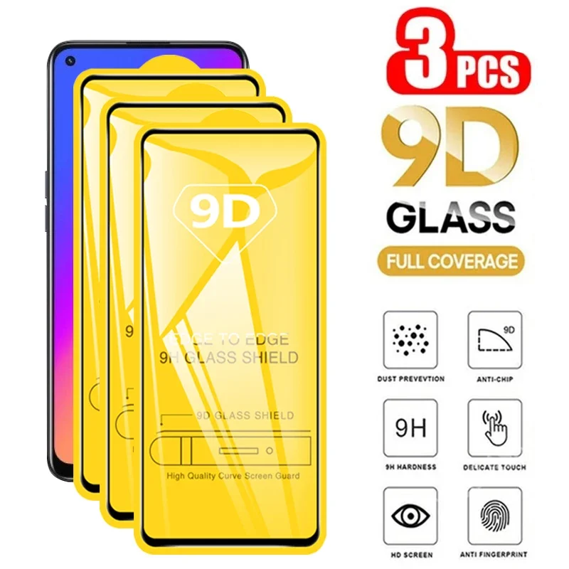

3PCS Tempered Glass For Oppo A98 A17 A78 A94 A96 A74 A54 A73 5G Screen Protector For Oppo A76 A16K A16 A15 A33 A93 A91 Glass