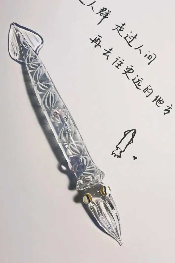 Imagem -05 - Squid Estilo Glass Dip Pen Novidade Writing Pen Luxo Presente Criativo