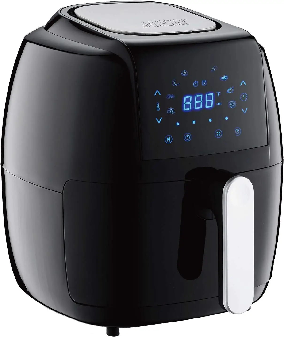 GoWISE USA GW22921-S 8-in-1 Digital Air Fryer with Recipe Book, 5-Qt, Black