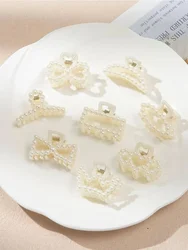 8PCS Women's Minimalist And Fashionable Mini 4CM Imitation Pearl Hair Grab