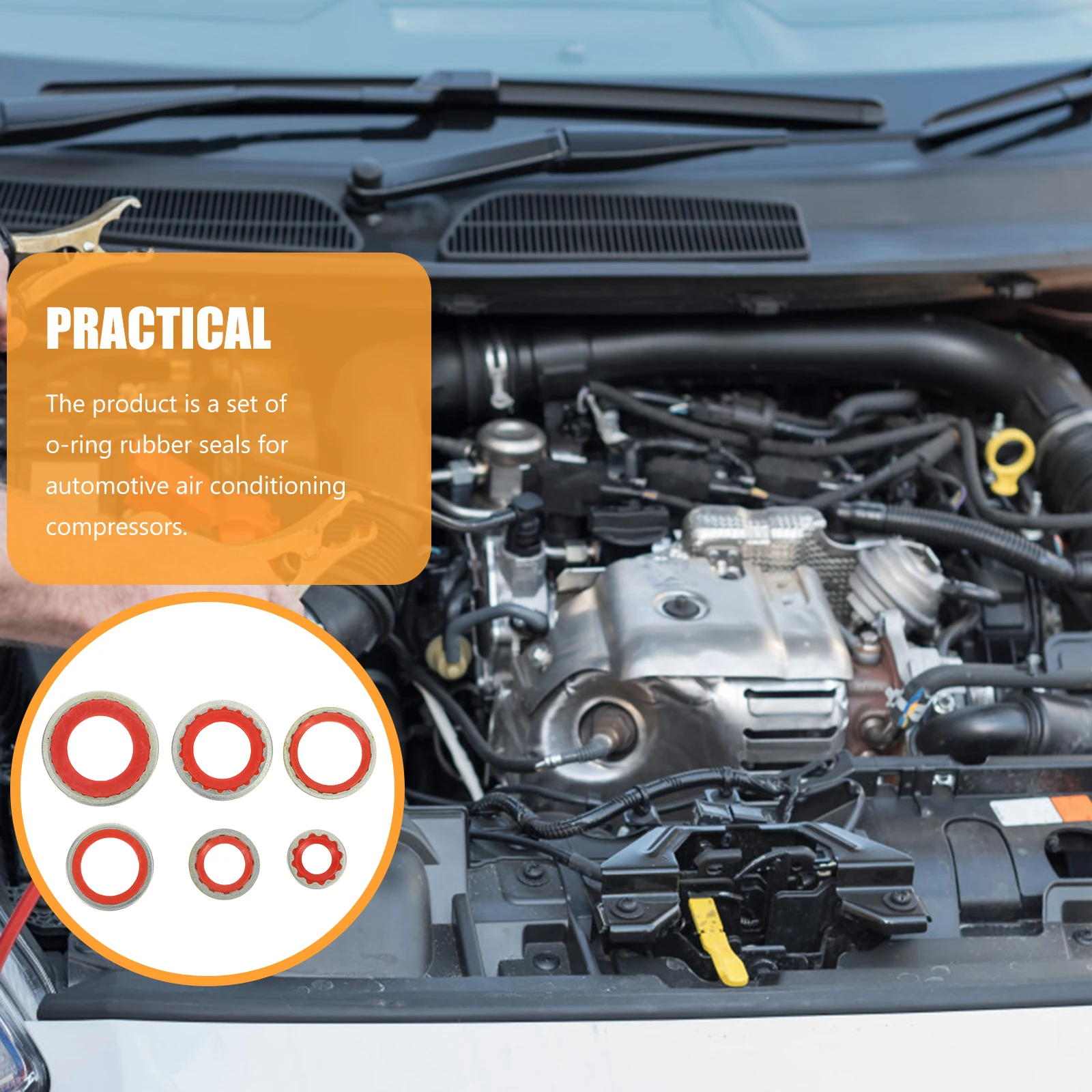 30pcs Air Conditioning Gasket Conditioning Compressor Gasket Automotive Replacement Rings Black Repair Kit Ac Seals For Cars