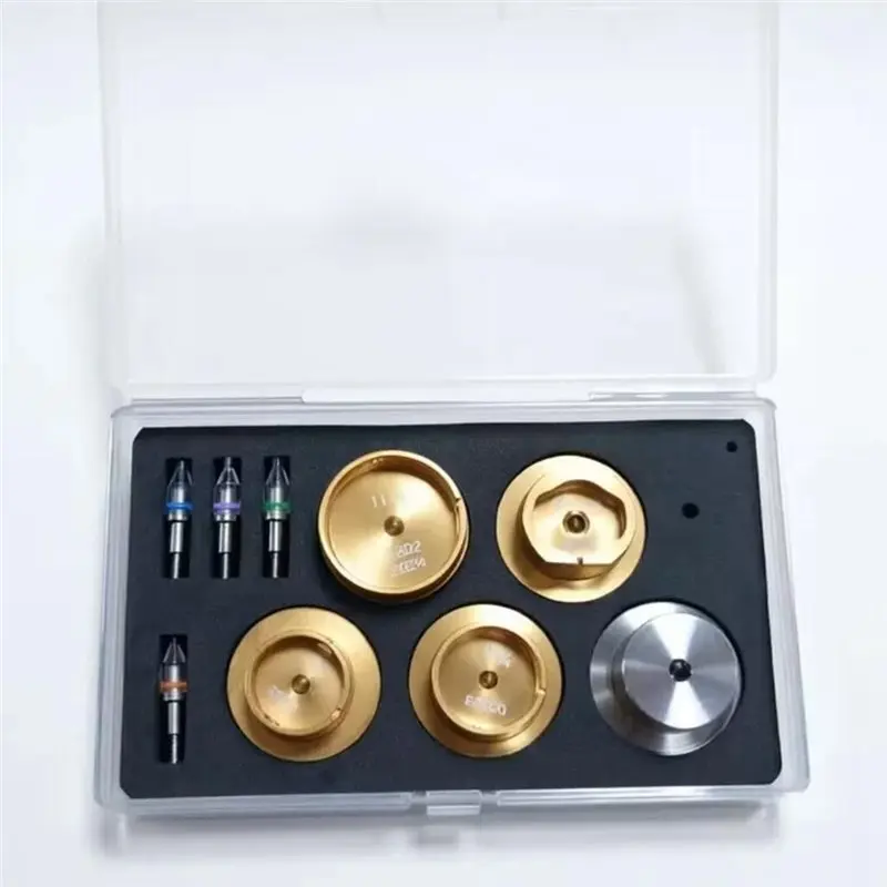 Acrylic Watch Hand Press Tool W/4 Hand Setting Tips Holding Base For Watch Movement Holder Repair Watch Hands Fitting Tool
