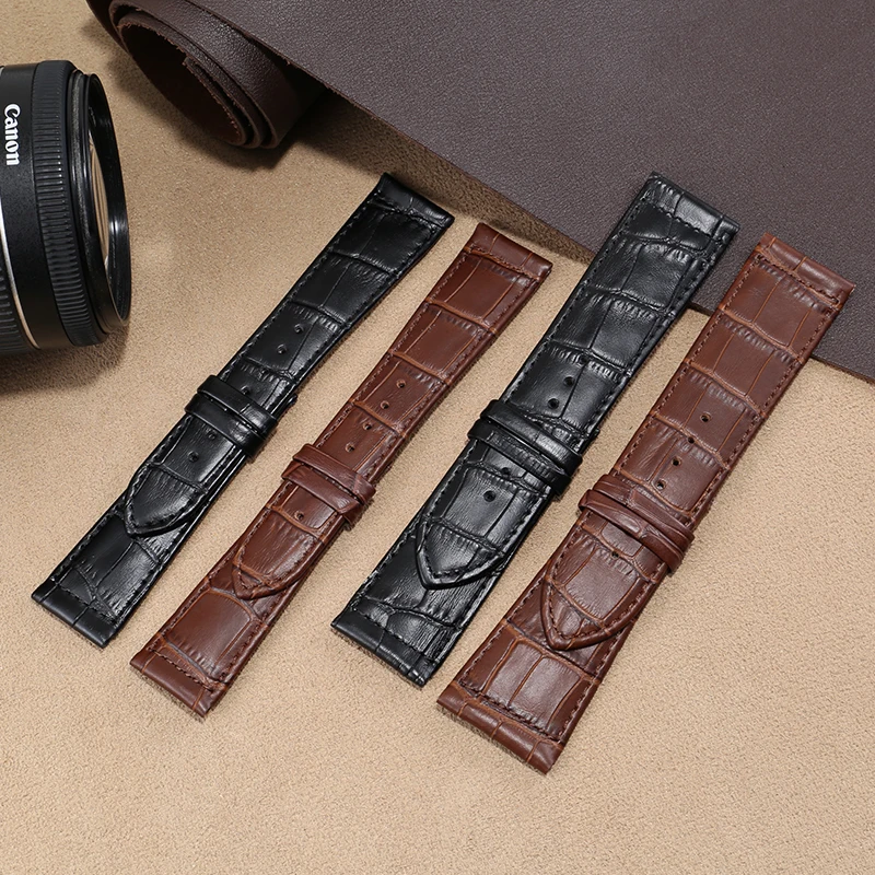 Genuine Leather Watchband With Substitute Frank Muller 6002M 6000H Series Cowhide Strap For Men And Women 22/26/30mm