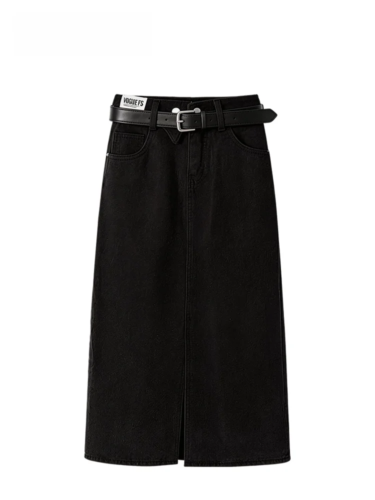 

High Waist Denim Skirt for plus Size Women Summer New Style Versatile Pear Shaped Body Cara CLUB Large Size Jeans Skirt