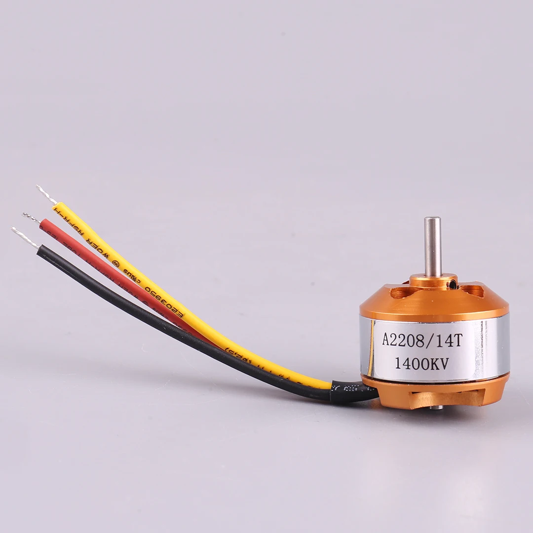 Motor sin escobillas A2208 2208 KV 1100 1400 1800 2600 motor sin escobillas ala fija avión coche jabalí modelo drone