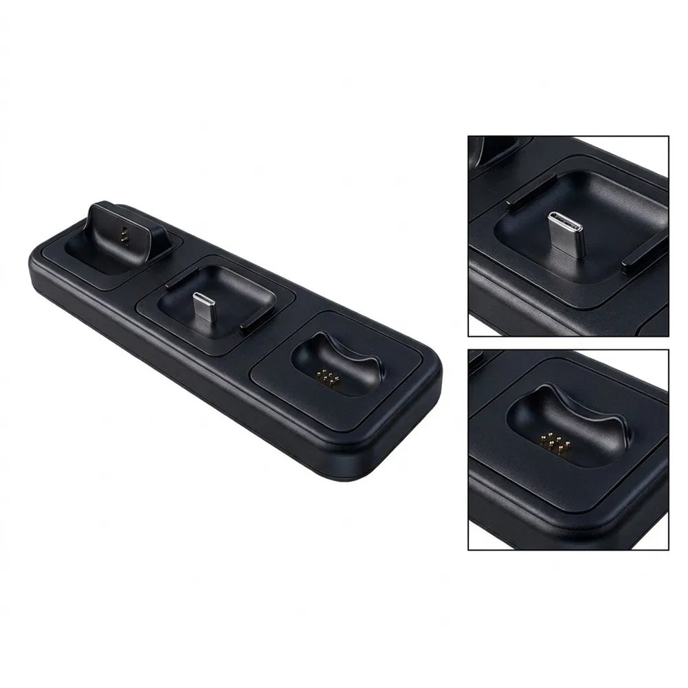 3-in-1 Charging Base For DJI Pocket 3 4 4P Camera Remote Controller Microphone ABS Dock Station Compact Dock Tool