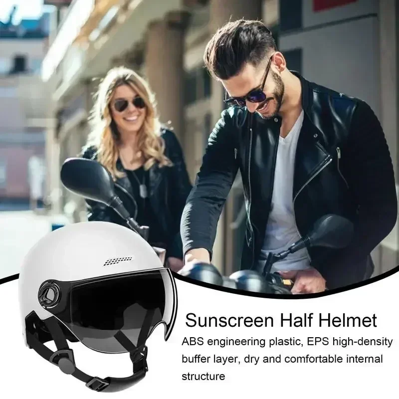 

NEW Breathable Electric Vehicle Helmet Half Helmet Riding Motorcycle Universal Four Seasons Men Women Summer Electric Car Hat