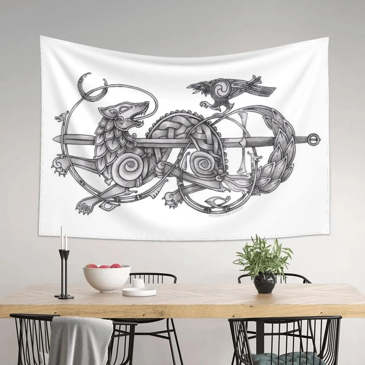 

Wolf and Raven Tapestry Room Decoration Accessories Wall Hanging Wall Outdoor Decoration Home Decorations Tapestry