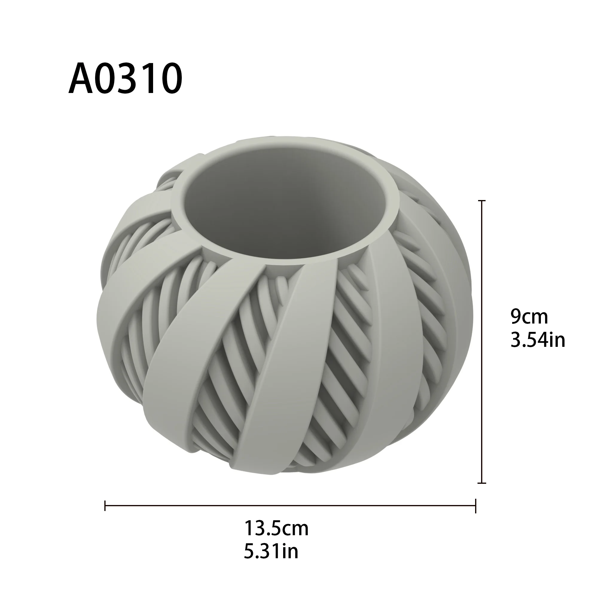 Imagem -05 - Criativo Ins Estilo Vaso de Cimento Redondo Molde de Silicone Vaso de Plantas Verdes Faça Você Mesmo Concreto Vento