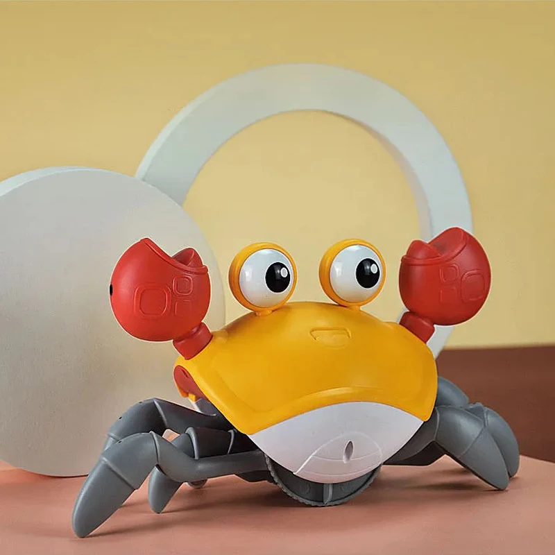 Jouet de crabe d'évasion d'inoling d'induction pour des enfants, animaux de compagnie électroniques, jouets musicaux pour des tout-petits, jouet mobile de bébé, cadeau d'anniversaire