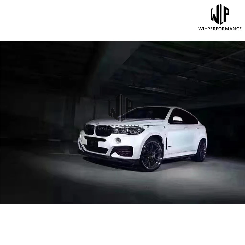 Real Carbon Fiber Front Bumper Splitter Lip for Bmw F16 X6 MT Car Body Kit 3D Styling 14-18